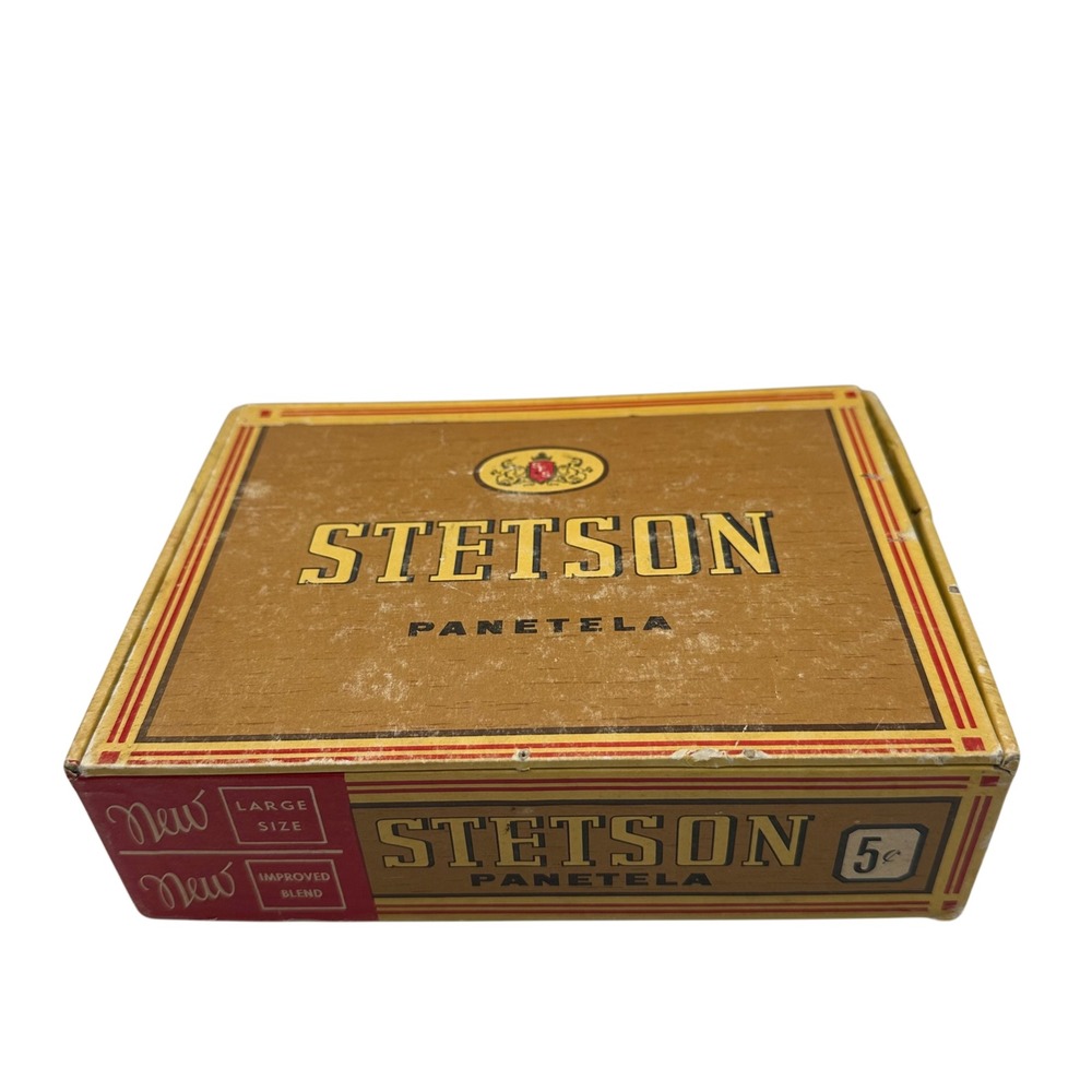 Vintage Stetson Panetela Cigar Box S. Frieder & Sons Philadelphia Tobacciana